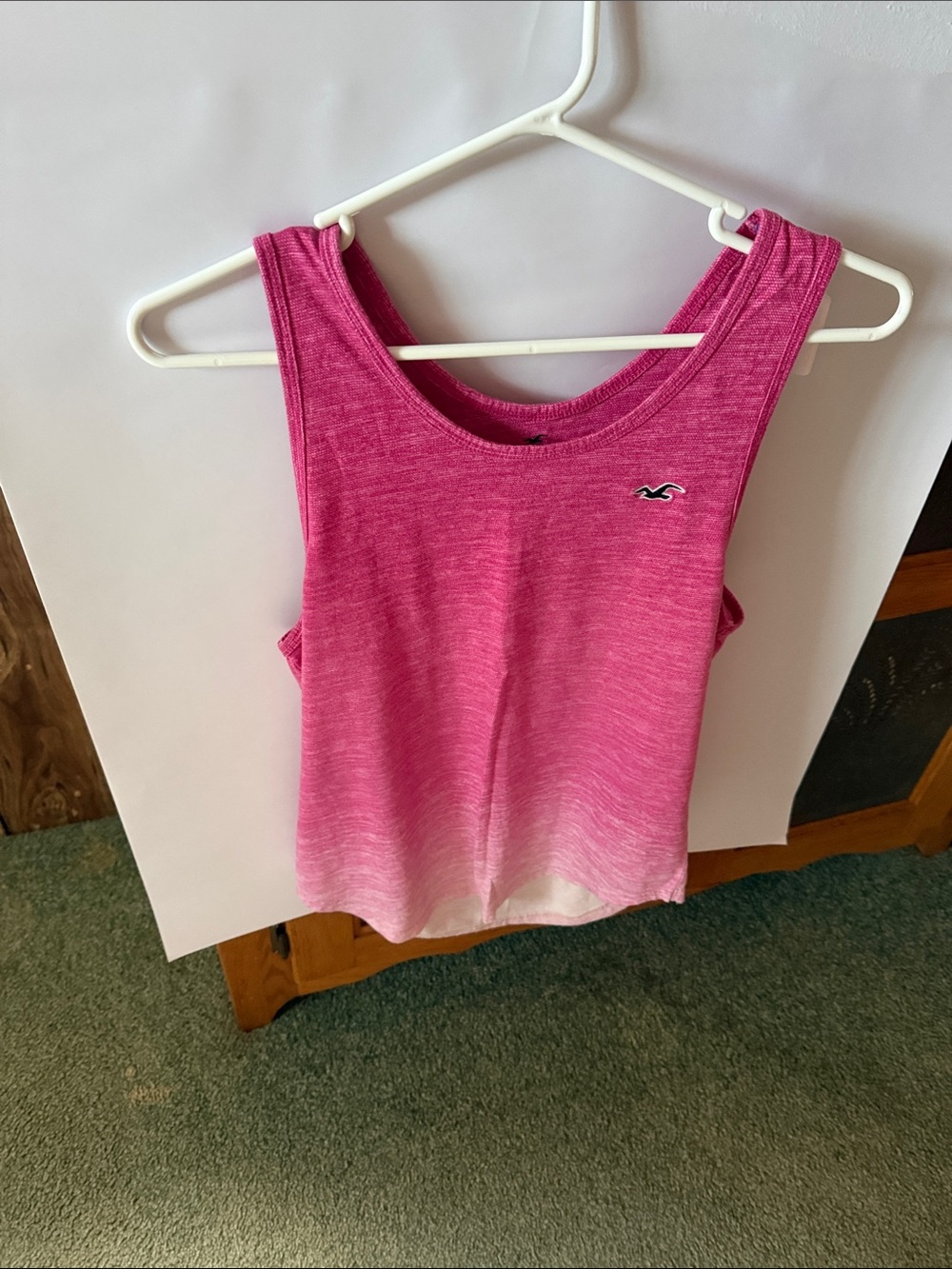 Hollister Pink Gradient Scoop Tank XS NWOT